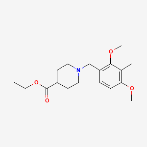 molecular formula C18H27NO4 B5853005 ethyl 1-(2,4-dimethoxy-3-methylbenzyl)-4-piperidinecarboxylate 