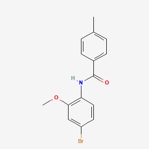 molecular formula C15H14BrNO2 B5853028 N-(4-bromo-2-methoxyphenyl)-4-methylbenzamide 
