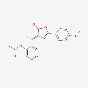 molecular formula C20H16O5 B5853040 2-{[5-(4-methoxyphenyl)-2-oxo-3(2H)-furanylidene]methyl}phenyl acetate 