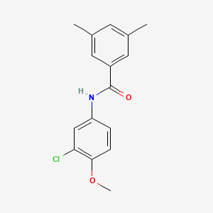 molecular formula C16H16ClNO2 B5853055 N-(3-chloro-4-methoxyphenyl)-3,5-dimethylbenzamide 