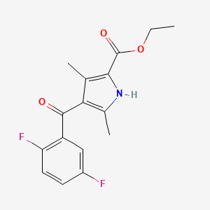 molecular formula C16H15F2NO3 B5853061 ethyl 4-(2,5-difluorobenzoyl)-3,5-dimethyl-1H-pyrrole-2-carboxylate 