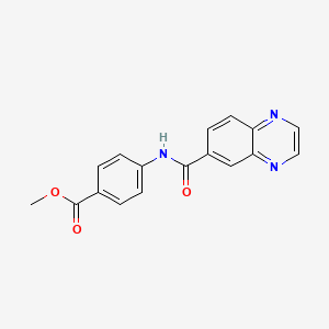 molecular formula C17H13N3O3 B5853068 methyl 4-[(6-quinoxalinylcarbonyl)amino]benzoate 