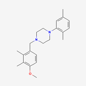 molecular formula C22H30N2O B5853081 1-(2,5-dimethylphenyl)-4-(4-methoxy-2,3-dimethylbenzyl)piperazine 