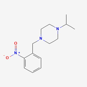 molecular formula C14H21N3O2 B5853096 1-isopropyl-4-(2-nitrobenzyl)piperazine 