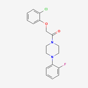 molecular formula C18H18ClFN2O2 B5853108 1-[(2-chlorophenoxy)acetyl]-4-(2-fluorophenyl)piperazine 