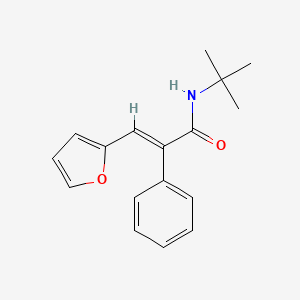 molecular formula C17H19NO2 B5853117 N-(tert-butyl)-3-(2-furyl)-2-phenylacrylamide 