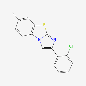 molecular formula C16H11ClN2S B5853122 2-(2-chlorophenyl)-7-methylimidazo[2,1-b][1,3]benzothiazole 