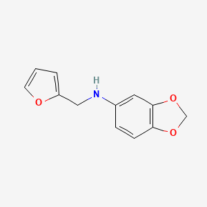 molecular formula C12H11NO3 B5853138 1,3-benzodioxol-5-yl(2-furylmethyl)amine 