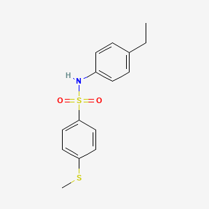 molecular formula C15H17NO2S2 B5853146 N-(4-ethylphenyl)-4-(methylthio)benzenesulfonamide 