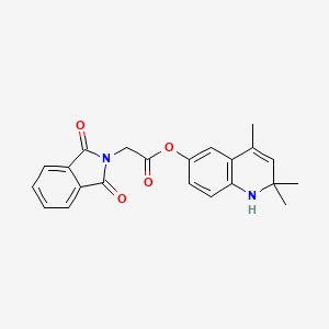 molecular formula C22H20N2O4 B5853158 2,2,4-trimethyl-1,2-dihydro-6-quinolinyl (1,3-dioxo-1,3-dihydro-2H-isoindol-2-yl)acetate 