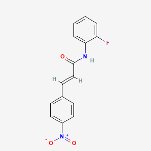 molecular formula C15H11FN2O3 B5853170 N-(2-fluorophenyl)-3-(4-nitrophenyl)acrylamide 