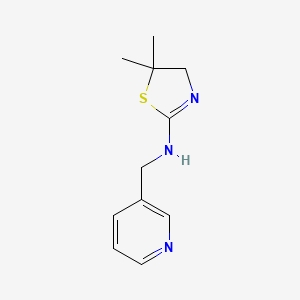 5,5-dimethyl-N-(3-pyridinylmethyl)-4,5-dihydro-1,3-thiazol-2-amine