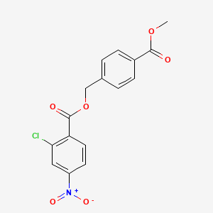 molecular formula C16H12ClNO6 B5853221 4-(methoxycarbonyl)benzyl 2-chloro-4-nitrobenzoate 