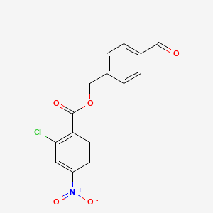 molecular formula C16H12ClNO5 B5853228 4-acetylbenzyl 2-chloro-4-nitrobenzoate 