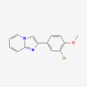 molecular formula C14H11BrN2O B5853239 2-(3-bromo-4-methoxyphenyl)imidazo[1,2-a]pyridine 