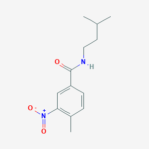 molecular formula C13H18N2O3 B5853248 4-methyl-N-(3-methylbutyl)-3-nitrobenzamide 