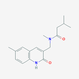 molecular formula C17H22N2O2 B5853269 N-[(2-hydroxy-6-methyl-3-quinolinyl)methyl]-N,3-dimethylbutanamide 