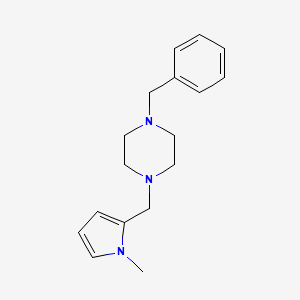 molecular formula C17H23N3 B5853274 1-benzyl-4-[(1-methyl-1H-pyrrol-2-yl)methyl]piperazine 