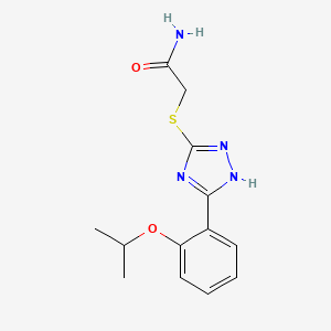 molecular formula C13H16N4O2S B5853278 2-{[5-(2-isopropoxyphenyl)-4H-1,2,4-triazol-3-yl]thio}acetamide 