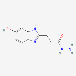 molecular formula C10H12N4O2 B5853293 3-(5-hydroxy-1H-benzimidazol-2-yl)propanohydrazide 