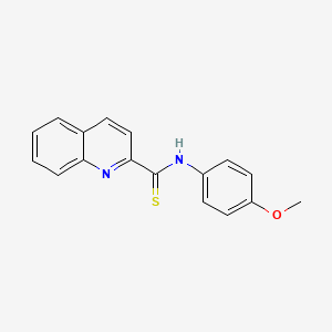 molecular formula C17H14N2OS B5853298 N-(4-methoxyphenyl)-2-quinolinecarbothioamide 