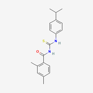 molecular formula C19H22N2OS B5853308 N-{[(4-isopropylphenyl)amino]carbonothioyl}-2,4-dimethylbenzamide 