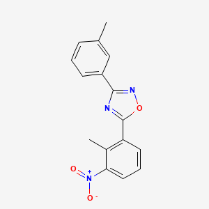 molecular formula C16H13N3O3 B5853317 5-(2-methyl-3-nitrophenyl)-3-(3-methylphenyl)-1,2,4-oxadiazole 