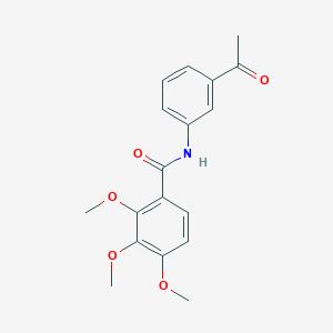 molecular formula C18H19NO5 B5853326 N-(3-acetylphenyl)-2,3,4-trimethoxybenzamide 