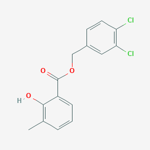 molecular formula C15H12Cl2O3 B5853327 3,4-dichlorobenzyl 2-hydroxy-3-methylbenzoate 