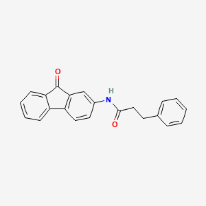molecular formula C22H17NO2 B5853335 N-(9-oxo-9H-fluoren-2-yl)-3-phenylpropanamide 