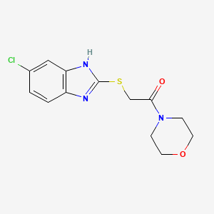molecular formula C13H14ClN3O2S B5853350 6-chloro-2-{[2-(4-morpholinyl)-2-oxoethyl]thio}-1H-benzimidazole 