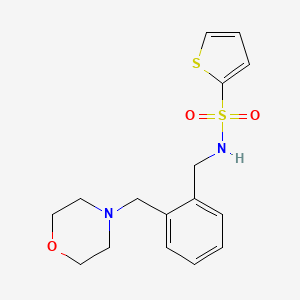 molecular formula C16H20N2O3S2 B5853366 N-[2-(4-morpholinylmethyl)benzyl]-2-thiophenesulfonamide 