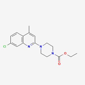 ethyl 4-(7-chloro-4-methyl-2-quinolinyl)-1-piperazinecarboxylate