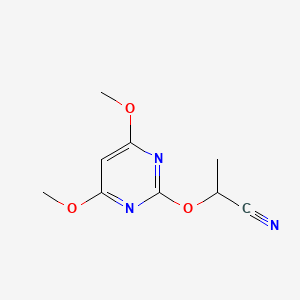 molecular formula C9H11N3O3 B585339 2-((4,6-Dimethoxypyrimidin-2-yl)oxy)propanenitrile CAS No. 151101-94-9
