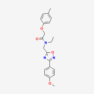 molecular formula C21H23N3O4 B5853398 N-ethyl-N-{[3-(4-methoxyphenyl)-1,2,4-oxadiazol-5-yl]methyl}-2-(4-methylphenoxy)acetamide 