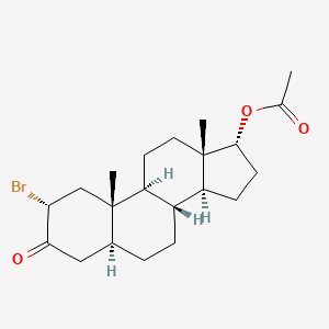 molecular formula C21H31BrO3 B585340 17|A-Acetoxy-2|A-bromo-5|A-androstanone CAS No. 6173-35-9