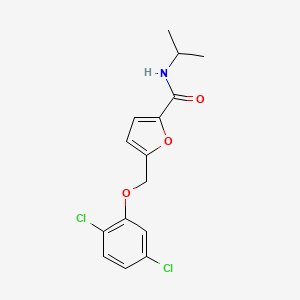 molecular formula C15H15Cl2NO3 B5853411 5-[(2,5-dichlorophenoxy)methyl]-N-isopropyl-2-furamide 