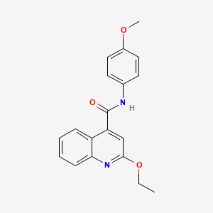 molecular formula C19H18N2O3 B5853419 2-ethoxy-N-(4-methoxyphenyl)-4-quinolinecarboxamide 