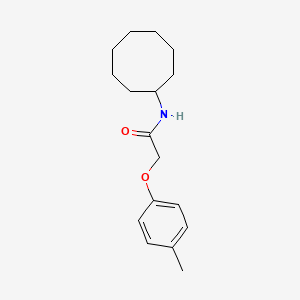 molecular formula C17H25NO2 B5853424 N-cyclooctyl-2-(4-methylphenoxy)acetamide 