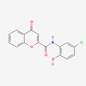 molecular formula C16H10ClNO4 B5853430 N-(5-chloro-2-hydroxyphenyl)-4-oxo-4H-chromene-2-carboxamide 