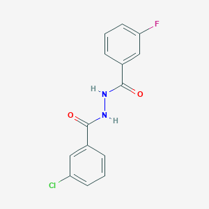 molecular formula C14H10ClFN2O2 B5853443 3-chloro-N'-(3-fluorobenzoyl)benzohydrazide 