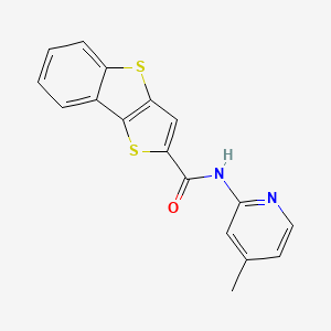 molecular formula C17H12N2OS2 B5853491 N-(4-methyl-2-pyridinyl)thieno[3,2-b][1]benzothiophene-2-carboxamide 