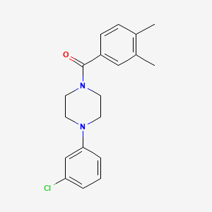 molecular formula C19H21ClN2O B5853501 1-(3-chlorophenyl)-4-(3,4-dimethylbenzoyl)piperazine 
