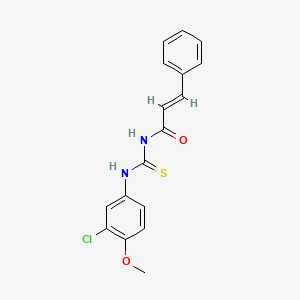 molecular formula C17H15ClN2O2S B5853507 N-{[(3-chloro-4-methoxyphenyl)amino]carbonothioyl}-3-phenylacrylamide 