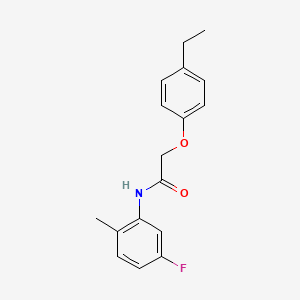 molecular formula C17H18FNO2 B5853510 2-(4-ethylphenoxy)-N-(5-fluoro-2-methylphenyl)acetamide 