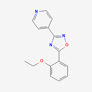 molecular formula C15H13N3O2 B5853521 4-[5-(2-ethoxyphenyl)-1,2,4-oxadiazol-3-yl]pyridine 