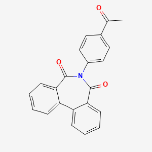 molecular formula C22H15NO3 B5853529 6-(4-acetylphenyl)-5H-dibenzo[c,e]azepine-5,7(6H)-dione 