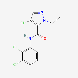 molecular formula C12H10Cl3N3O B5853535 4-chloro-N-(2,3-dichlorophenyl)-1-ethyl-1H-pyrazole-5-carboxamide 