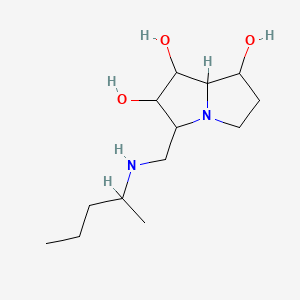molecular formula C13H26N2O3 B585355 3-{[(Pentan-2-yl)amino]methyl}hexahydro-1H-pyrrolizine-1,2,7-triol CAS No. 156205-82-2