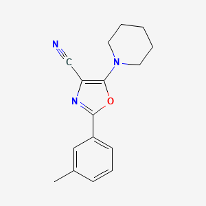 molecular formula C16H17N3O B5853564 2-(3-methylphenyl)-5-(1-piperidinyl)-1,3-oxazole-4-carbonitrile 